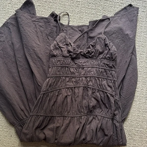 Chic Asymmetrical Brown Dress - Picture 3 of 6